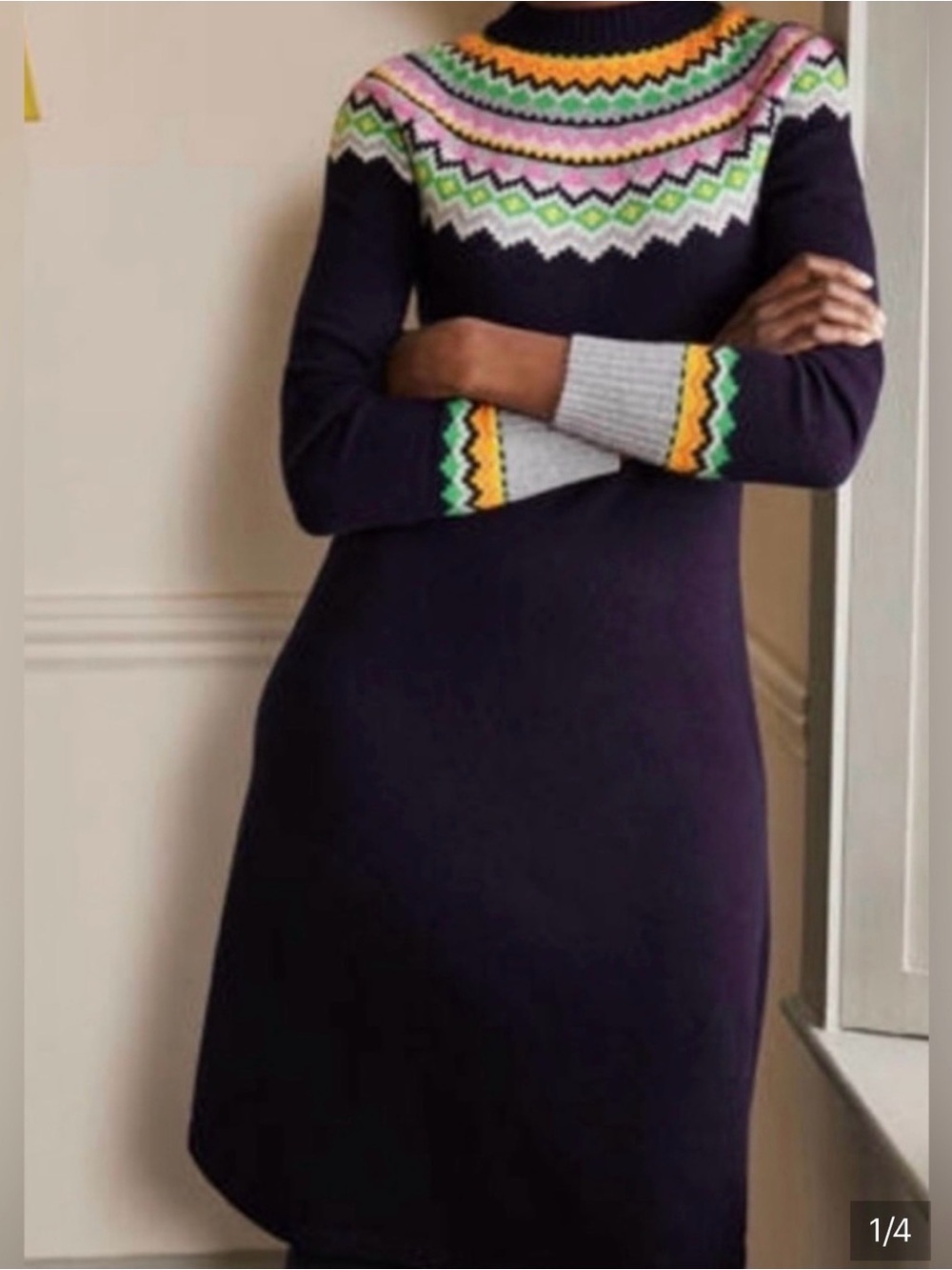 Boden Agnes Fair Isle Sweater Dress